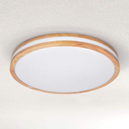 Brilagi - Plafonnier LED dimmable MOLINA LED/72W/230V 3000-6500K chêne diam. 78 cm + télécommande