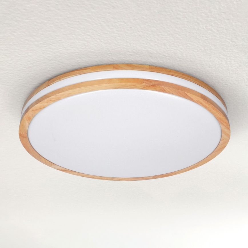 Brilagi - Plafonnier LED dimmable MOLINA LED/72W/230V 3000-6500K chêne diam. 78 cm + télécommande