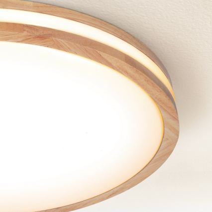 Brilagi - Plafonnier LED dimmable MOLINA LED/72W/230V 3000-6500K chêne diam. 78 cm + télécommande