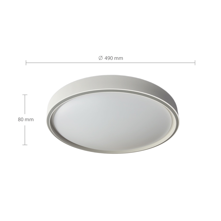 Brilagi - Plafonnier LED dimmable NANCI LED/60W/230V 3000-6500K Ø 49 cm argenté + télécommande