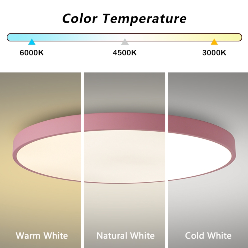 Brilagi - Luminaire LED dimmable POOL SMART LED/100W/230V Ø 80 cm 3000-6000K Wi-Fi Tuya + télécommande rose