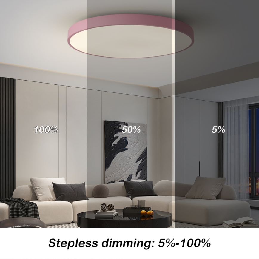 Brilagi - Luminaire LED dimmable POOL SMART LED/100W/230V Ø 80 cm 3000-6000K Wi-Fi Tuya + télécommande rose