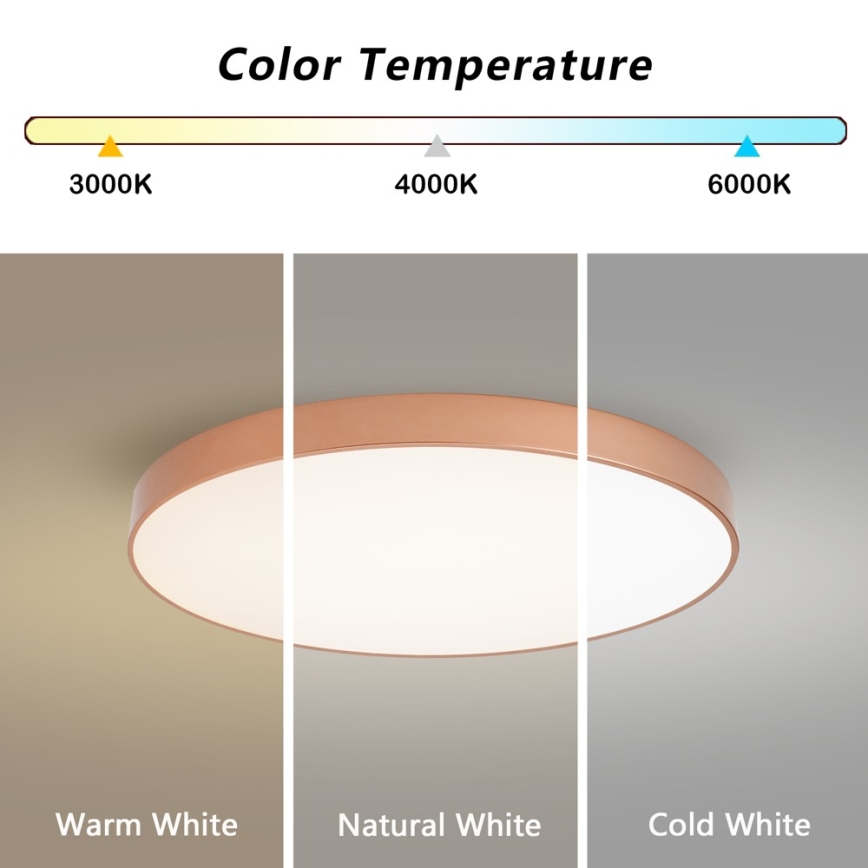 BRILAGI - Plafonnier LED dimmable POOL SMART LED/100W/230V 3000-6000K Ø 80 cm Wi-Fi Tuya cuivré + télécommande