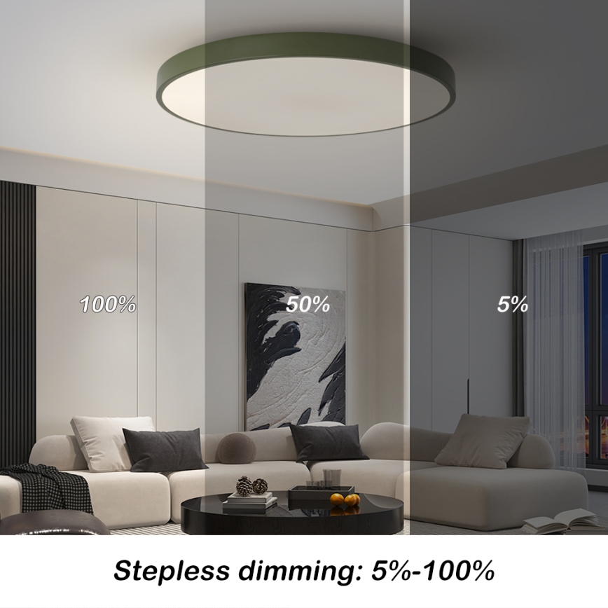 Brilagi - Luminaire LED dimmable POOL SMART LED/100W/230V, Ø 80 cm, Wi-Fi Tuya + télécommande, vert