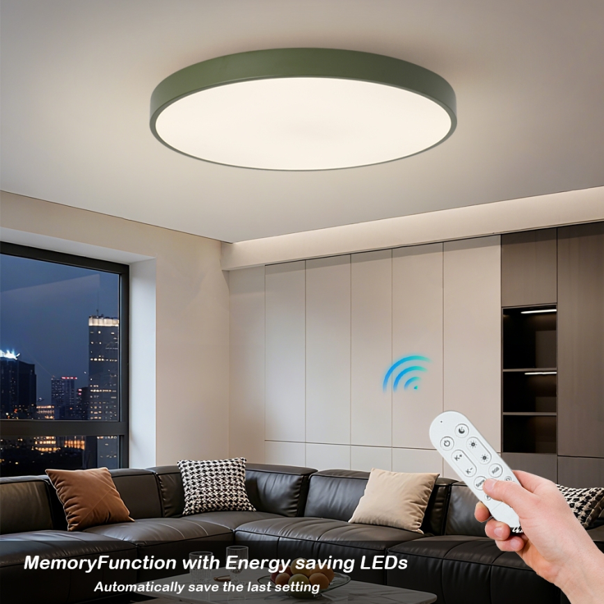 Brilagi - Luminaire LED dimmable POOL SMART LED/100W/230V, Ø 80 cm, Wi-Fi Tuya + télécommande, vert