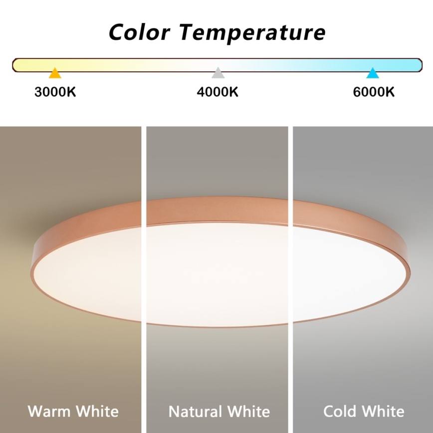 BRILAGI - Plafonnier LED dimmable POOL SMART LED/180W/230V 3000-6000K 120 cm cuivré Wi-Fi Tuya + télécommande