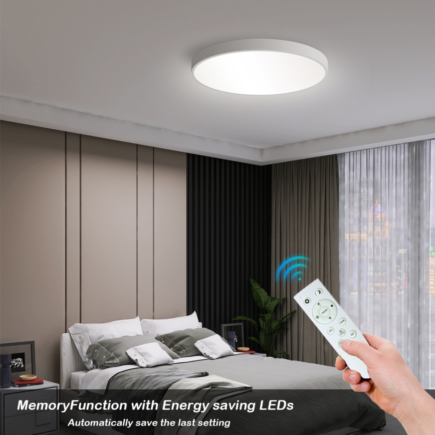 Brilagi - Plafonnier LED dimmable POOL SMART LED/60W/230V 50 cm 3000-6000K Wi-Fi Tuya + télécommande blanc