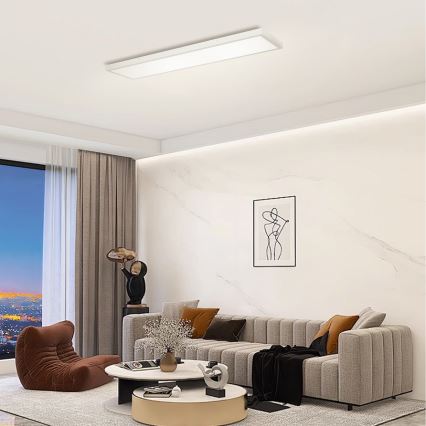 Brilagi - Plafonnier LED dimmable pour salle de bains FRAME SMART LED/50W/230V 120x30 cm 3000-6000K IP44 argenté + télécommande