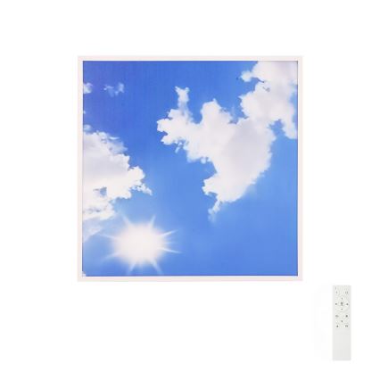 Brilagi - Plafonnier LED dimmable SLIMFRAME SKY LED/58W/230V 60x60 cm 3000-6000K argent/bleu + télécommande
