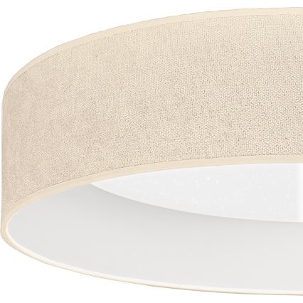 Brilagi - Plafonnier LED dimmable VELVET SMARTIX STARS LED/24W/230V 3000-6000K Ø 45 cm crème Wi-Fi Tuya Beacon + télécommande