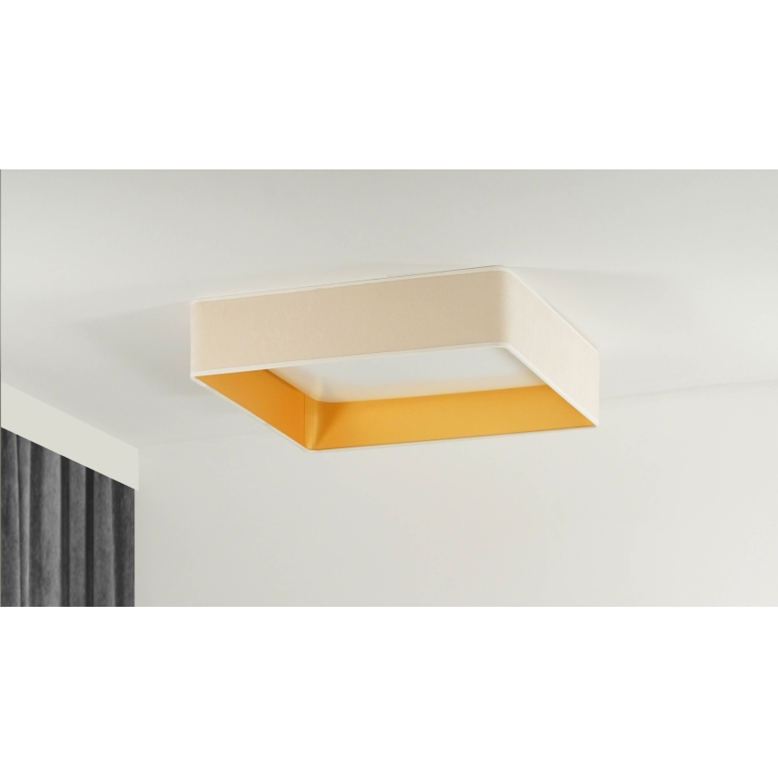 Brilagi - Plafonnier LED dimmable VELVET SQUARE SMART LED/36W/230V 60x60 cm 2700-6500K Wi-Fi Tuya + télécommande crème