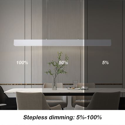 Brilagi - LED Lustre Dimmable SLEEKLINE SMART LED/40W/230V 3000-6000K Wi-Fi Tuya Blanc + télécommande