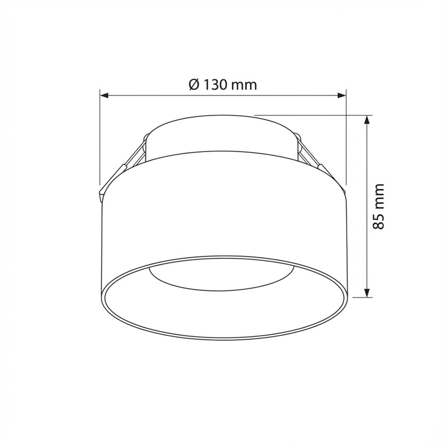 Brilagi - LED Luminaire encastré AURA LUX 1xGX53/30W/230V Ø 13 cm noir/fumé