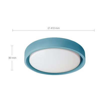 Brilagi - Plafonnier LED dimmable MATTEO LED/48W/230V 3000-6500K Ø 41 cm turquoise + télécommande