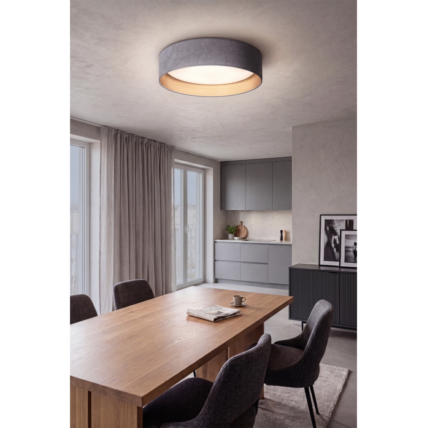 Brilagi - Plafonnier LED dimmable VELVET SMART VARI LED/36W/230V 3000-6500K Ø 55 cm gris/doré + télécommande