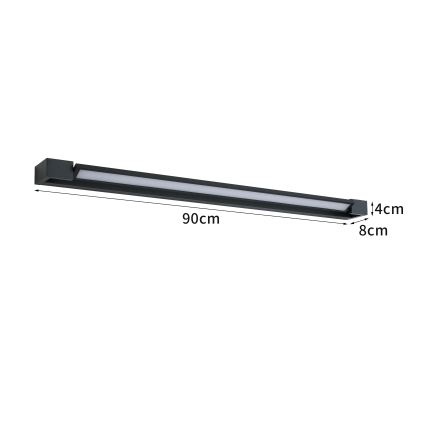 Brilagi - Luminaire LED pour miroir AQUA LINE LED/24W/230V 90 cm IP44 noir