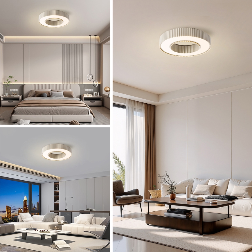 Brilagi - Plafonnier LED dimmable LUMIX LED/48W/230V 3000-6000K beige Ø 50 cm + télécommande