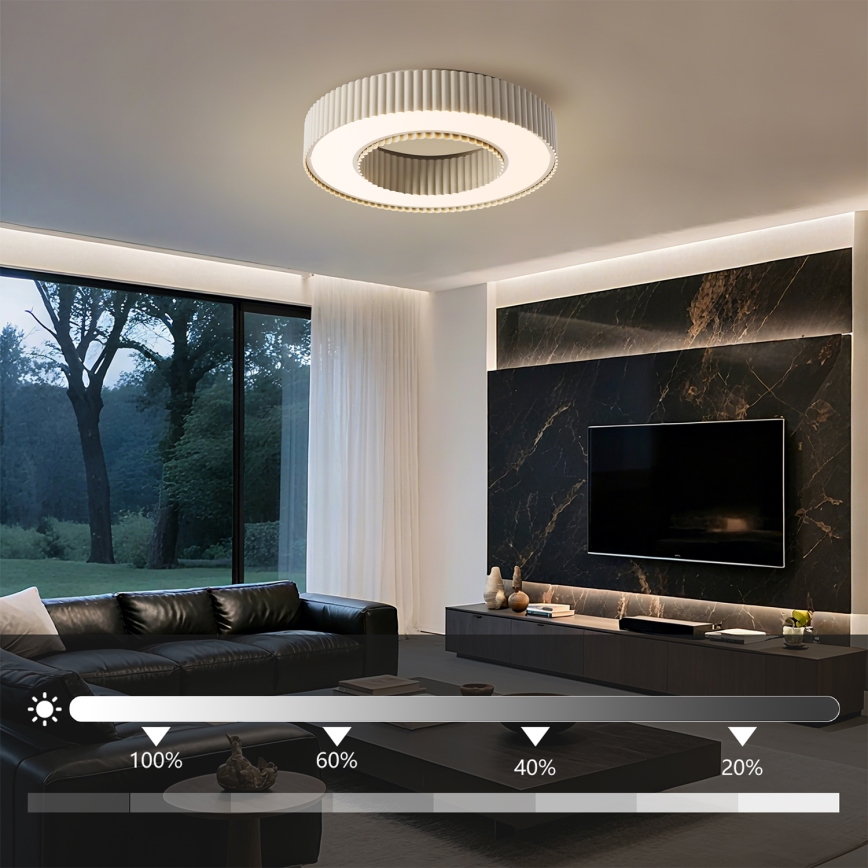Brilagi - Plafonnier LED dimmable LUMIX LED/48W/230V 3000-6000K beige Ø 50 cm + télécommande