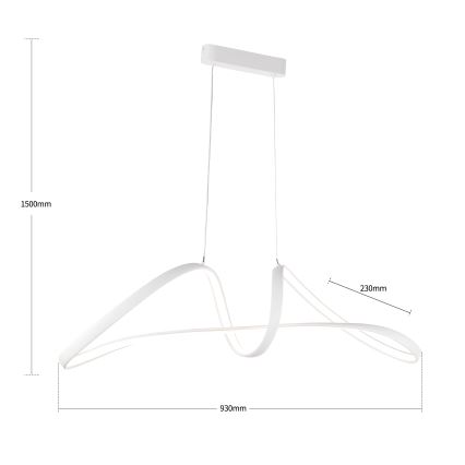 Brilagi - Suspension LED dimmable sur câble TWISTER LED/60W/230V 3000-6000K blanc + télécommande