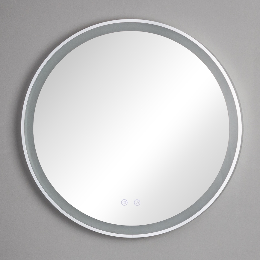 Brilagi - Miroir chauffant de salle de bains LED dimmable avec rétroéclairage ALU PRO LED/18W/230V Ø 60 cm 3000/4000/6500K IP44 chrome mat CRI 90