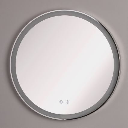 Brilagi - Miroir chauffant pour salle de bains à LED à intensité variable, rétroéclairé ALU PRO LED/18W/230V Ø 60 cm 3000/4000/6500K IP44 chrome brillant CRI 90