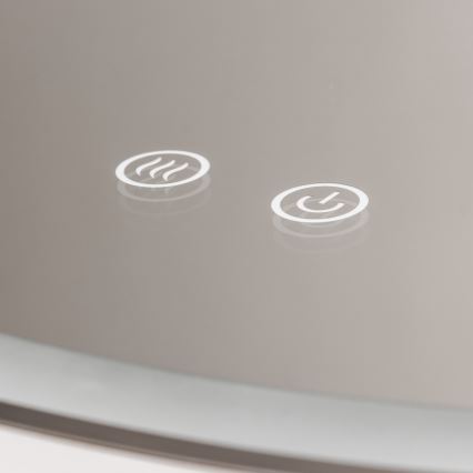 Brilagi - Miroir chauffant pour salle de bains à LED à intensité variable, rétroéclairé ALU PRO LED/18W/230V Ø 60 cm 3000/4000/6500K IP44 chrome brillant CRI 90