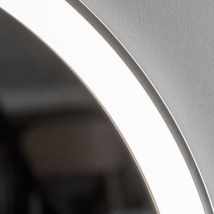 Brilagi - Miroir chauffant pour salle de bains à LED à intensité variable, rétroéclairé ALU PRO LED/18W/230V Ø 60 cm 3000/4000/6500K IP44 chrome brillant CRI 90