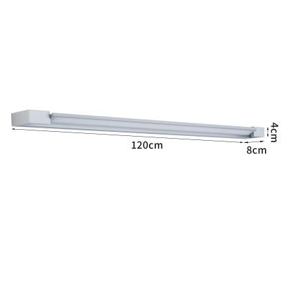 Brilagi - Éclairage LED pour miroir de salle de bains AQUA LINE LED/36W/230V 120 cm IP44 chrome mat IRC 90