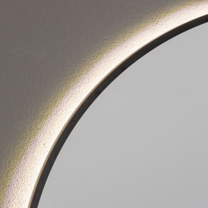 Brilagi - Miroir de salle de bains LED NOVARA LED/19W/230V Ø 60 cm noir IP44 CRI 90 dimmable + CCT