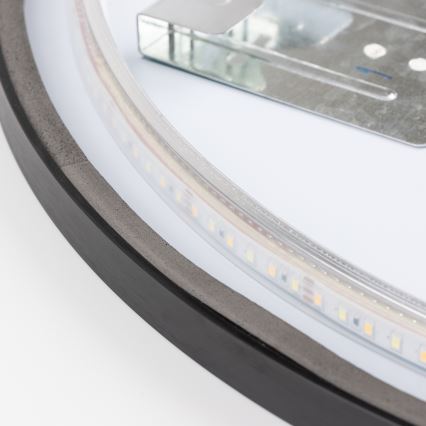 Brilagi - Miroir de salle de bains LED NOVARA LED/19W/230V Ø 60 cm noir IP44 CRI 90 dimmable + CCT