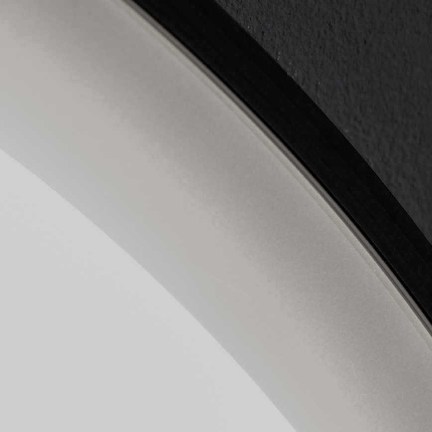 Brilagi - Miroir chauffant de salle de bains LED dimmable avec rétroéclairage ALU PRO LED/18W/230V Ø 60 cm 3000/4000/6500K IP44 noir CRI 90