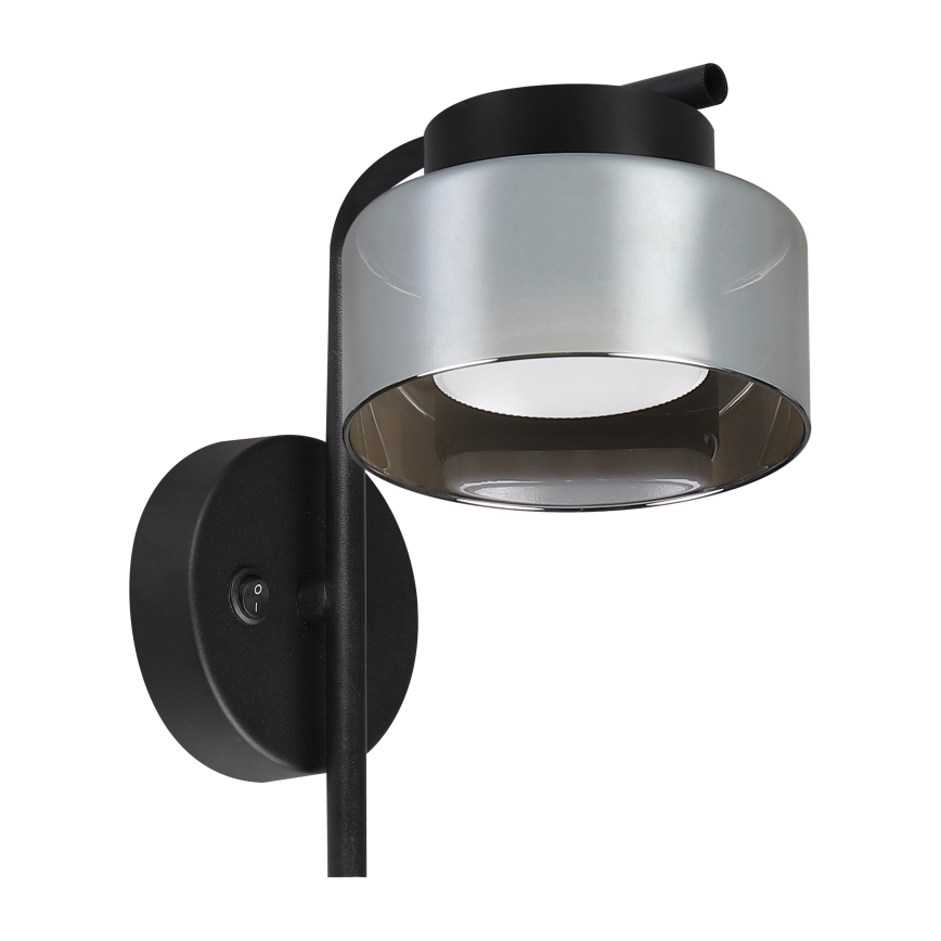 Brilagi - LED Muurlamp AURA LUX 1xGX53/30W/230V zwart/rookglas