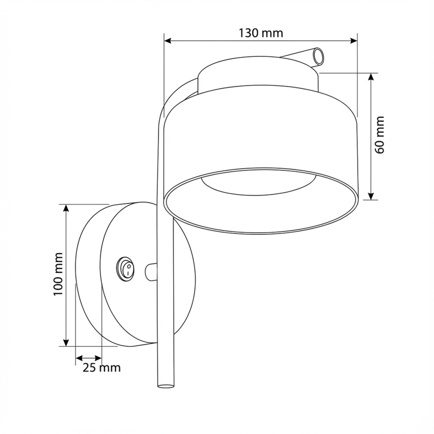 Brilagi - LED Muurlamp AURA LUX 1xGX53/30W/230V zwart/rookglas