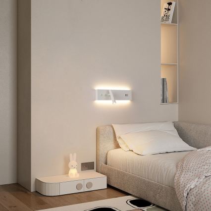 Brilagi - NOCTIS LED wandspot met USB-poort LED/3W/230V + LED/9W wit