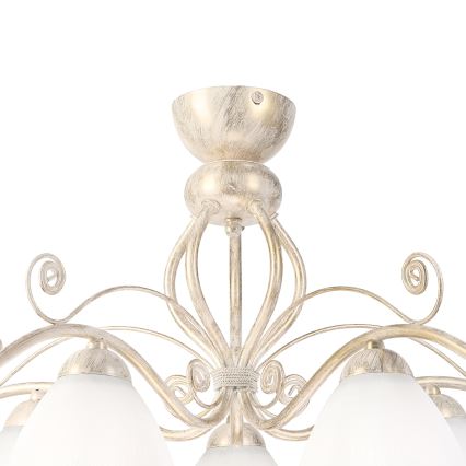 Brilagi - LED Opbouwkroonluchter ANTICO 5xE27/60W/230V 3000K witte patina