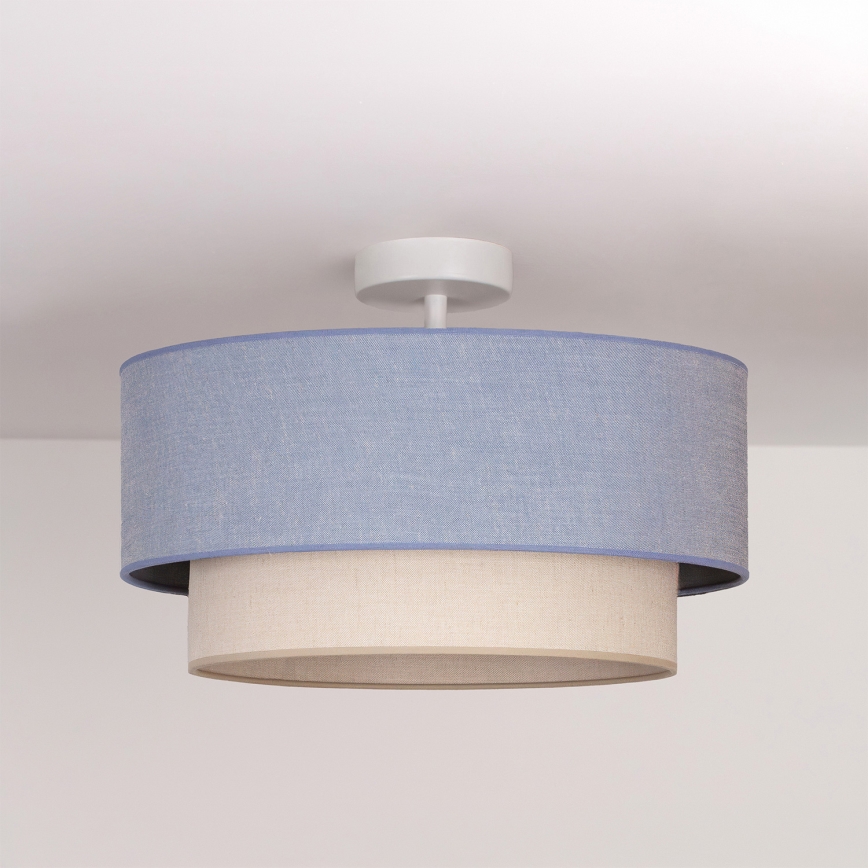 Brilagi - LED-opbouwkroonluchter BOHO ECO 1xE27/10W/230V Ø 40 cm blauw/crème