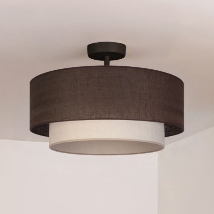 Brilagi - LED-opbouwkroonluchter BOHO ECO 1xE27/10W/230V Ø 40 cm bruin/crème