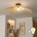 BRILAGI - LED opbouwkroonluchter CERIA BOHO 1xE27/40W/230V Ø 70 cm bamboe