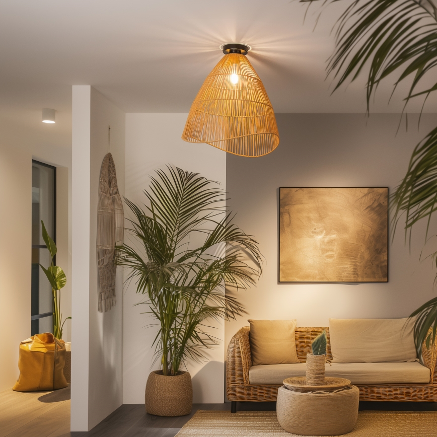 Brilagi - LED Opbouwkroonluchter CERIA BOHO 1xE27/40W/230V Ø 70 cm bruin