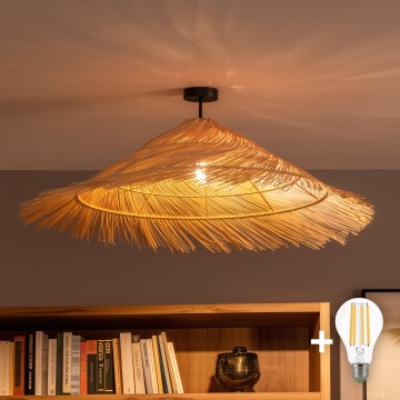 Brilagi - LED opbouwkroonluchter CERIA BOHO 1xE27/60W/230V Ø 100 cm zwart/beige