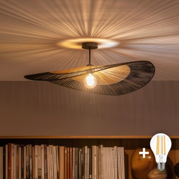 Brilagi - LED opbouwkroonluchter CERIA BOHO 1xE27/60W/230V Ø 80 cm zwart/bruin
