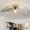 Brilagi - LED opbouwkroonluchter CERIA WIRE 1xE27/40W/230V 60x80 cm zwart/eiken
