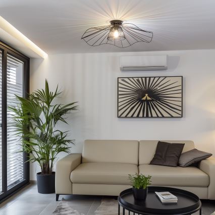 Brilagi - LED opbouwkroonluchter CERIA WIRE 1xE27/40W/230V Ø 80 cm zwart