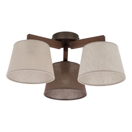 BRILAGI - LED Opbouwkroonluchter LATTE 3xE27/15W/230V dennenhout/mix
