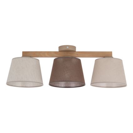 BRILAGI - LED Opbouwkroonluchter LATTE 3xE27/15W/230V grenen/mix