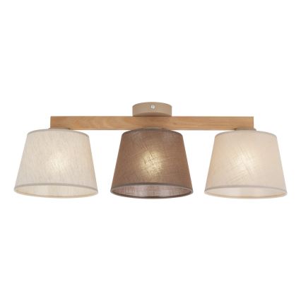 BRILAGI - LED Opbouwkroonluchter LATTE 3xE27/15W/230V grenen/mix