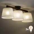 BRILAGI - LED Opbouwkroonluchter LATTE 3xE27/15W/230V grenen/wit