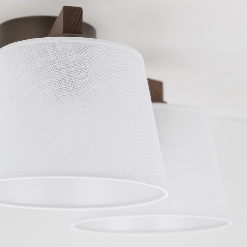 BRILAGI - LED opbouwkroonluchter LATTE 3xE27/15W/230V grenen/wit