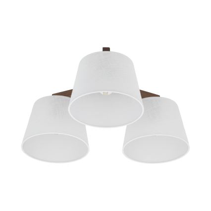 BRILAGI - LED opbouwkroonluchter LATTE 3xE27/15W/230V grenen/wit