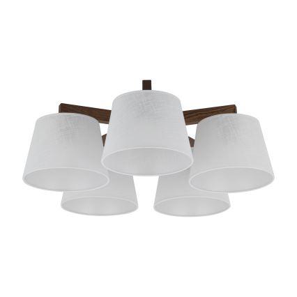 BRILAGI - LED opbouwkroonluchter LATTE 5xE27/15W/230V grenen/wit